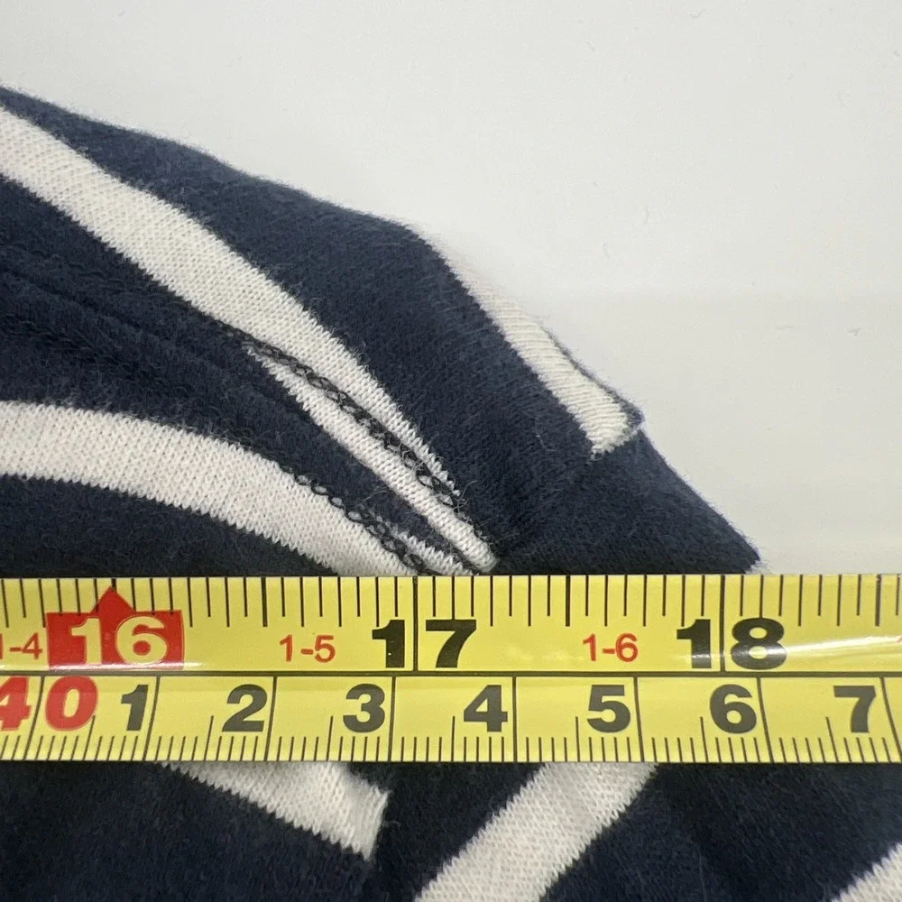 Abercrombie & Fitch Shirt Mens Medium Blue White Striped Long Sleeve Pocket Logo - Picture 6 of 8